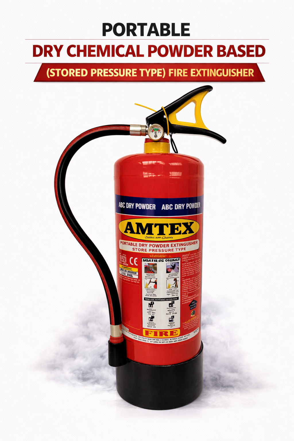 Portable Dry Chemical Powder Based (Stored Pressure Type) Fire Extinguisher [Stainless Steel]