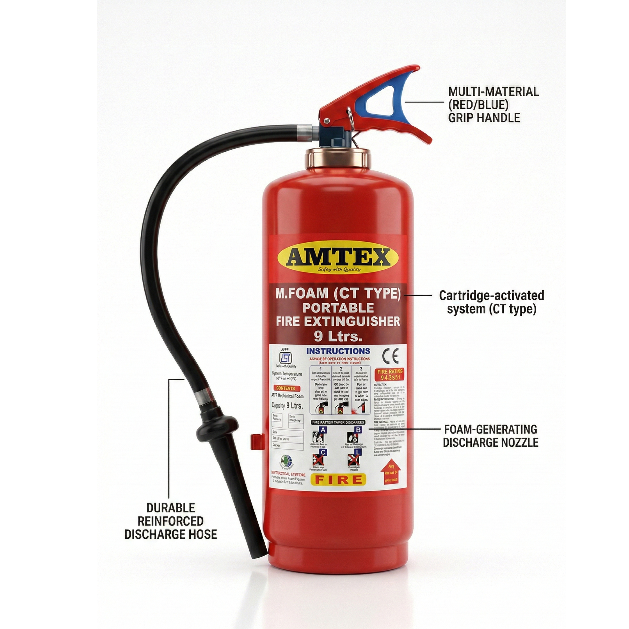 Portable M.Foam Based (CT Type) Fire Extinguisher