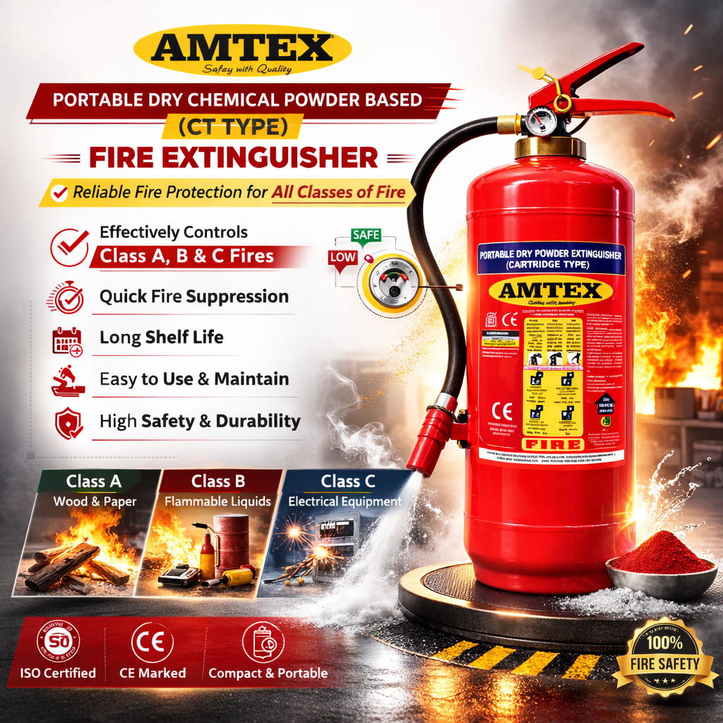 Portable Dry Chemical Powder Based (CT Type) Fire Extinguisher